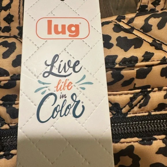 Lug Skyhop QVC Brown and Black Leopard Print Backpack - Picture 6 of 6